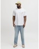 T-shirt Jack n Jones Plus Size άσπρο ΚΟΝΤΟΜΑΝΙΚΕΣ