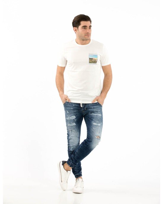 T-shirt Jack n Jones λευκό