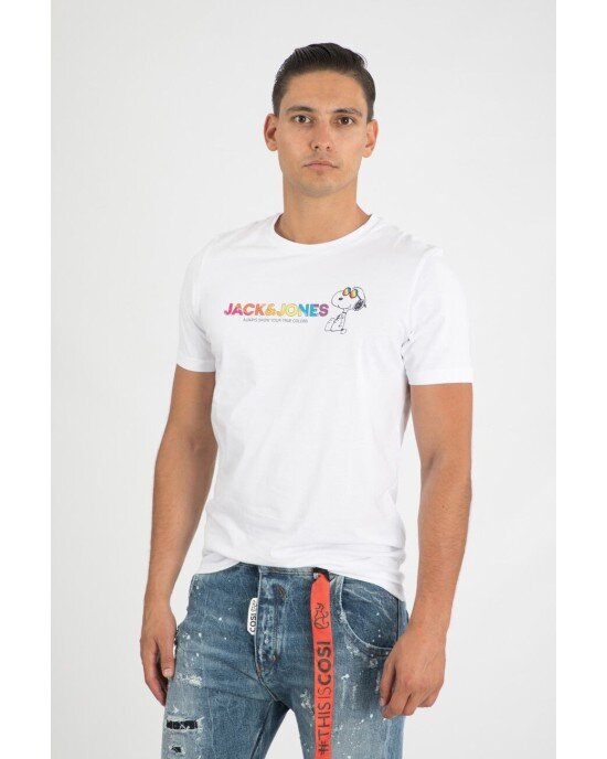 T-shirt Jack n Jones λευκό T-shirt Jack n Jones λευκό