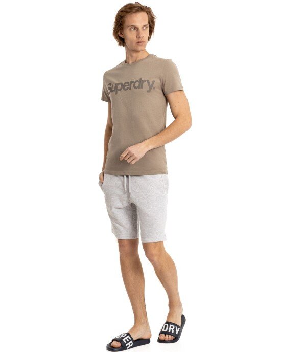 T-shirt SUPERDRY μπεζ ΚΟΝΤΟΜΑΝΙΚΕΣ