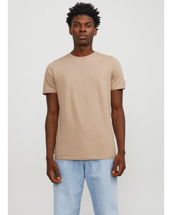 T-shirt Jack n Jones μπεζ ΚΟΝΤΟΜΑΝΙΚΕΣ