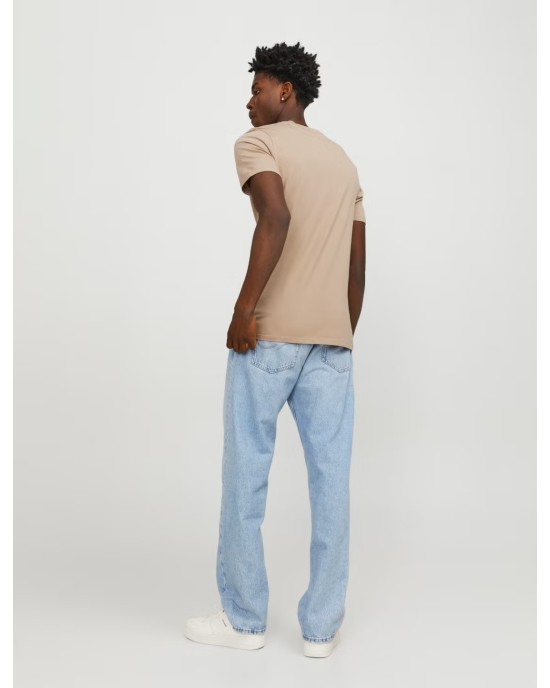 T-shirt Jack n Jones μπεζ ΚΟΝΤΟΜΑΝΙΚΕΣ
