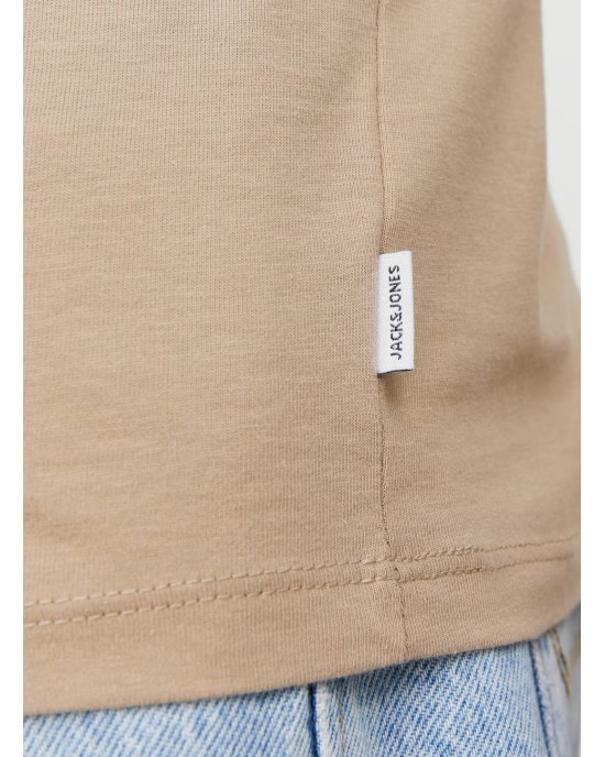 T-shirt Jack n Jones μπεζ ΚΟΝΤΟΜΑΝΙΚΕΣ