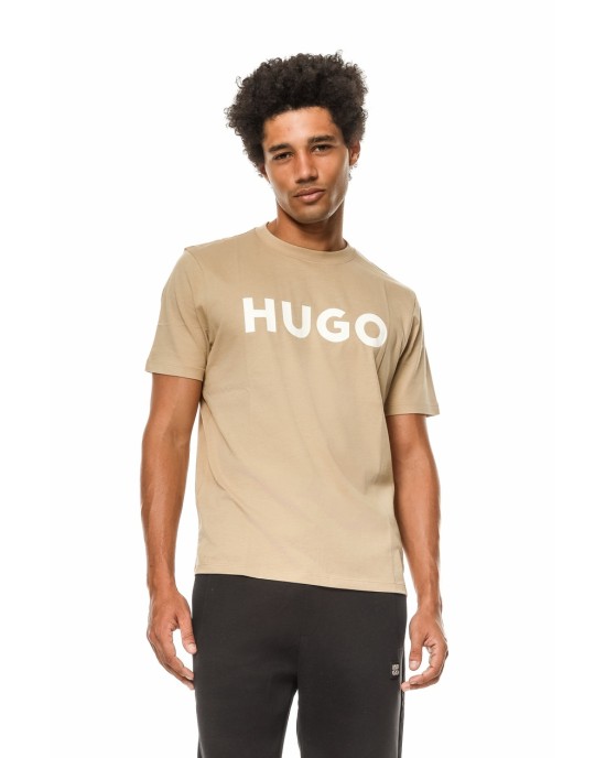 T-Shirt Hugo μπεζ ΚΟΝΤΟΜΑΝΙΚΕΣ