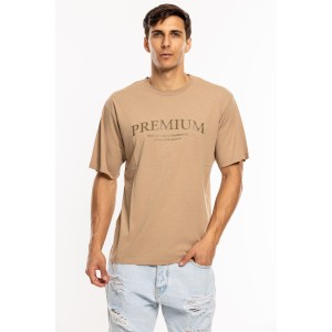 T-shirt Jack n Jones μπεζ T-shirt Jack n Jones μπεζ