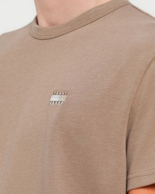 T-shirt Tommy Jeans μπεζ