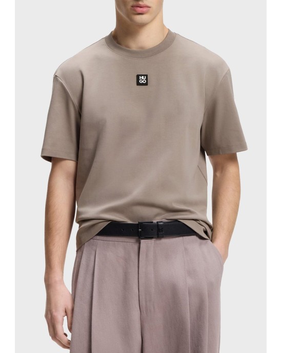 T-Shirt Hugo μπεζ ΚΟΝΤΟΜΑΝΙΚΕΣ
