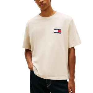 T-shirt Tommy Jeans μπεζ
