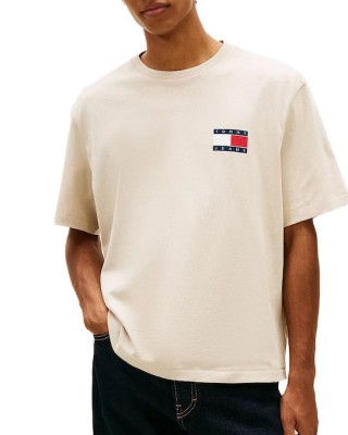 T-shirt Tommy Jeans μπεζ