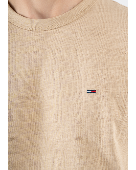 T-shirt Tommy Jeans μπεζ ΚΟΝΤΟΜΑΝΙΚΕΣ