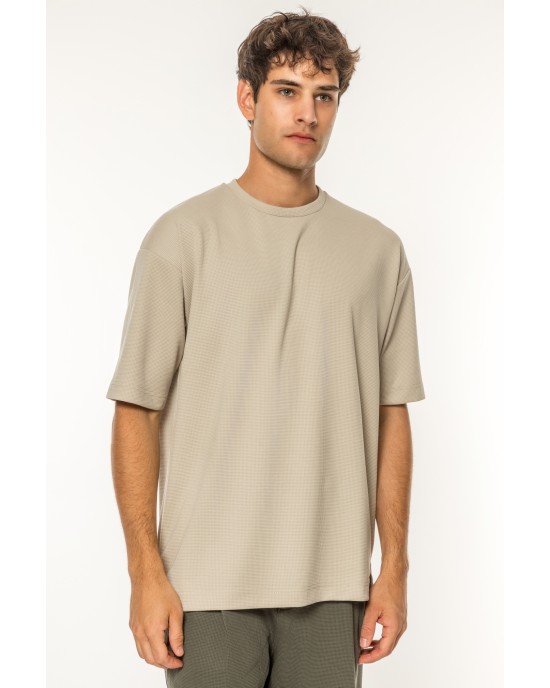 T-shirt Vittorio μπεζ ΚΟΝΤΟΜΑΝΙΚΕΣ