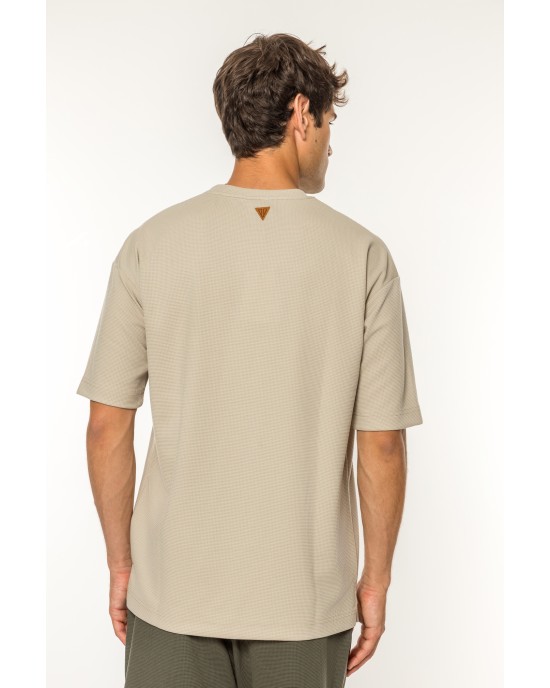 T-shirt Vittorio μπεζ ΚΟΝΤΟΜΑΝΙΚΕΣ