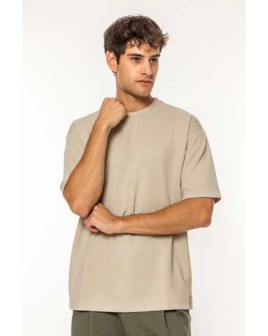 T-shirt Vittorio μπεζ ΚΟΝΤΟΜΑΝΙΚΕΣ
