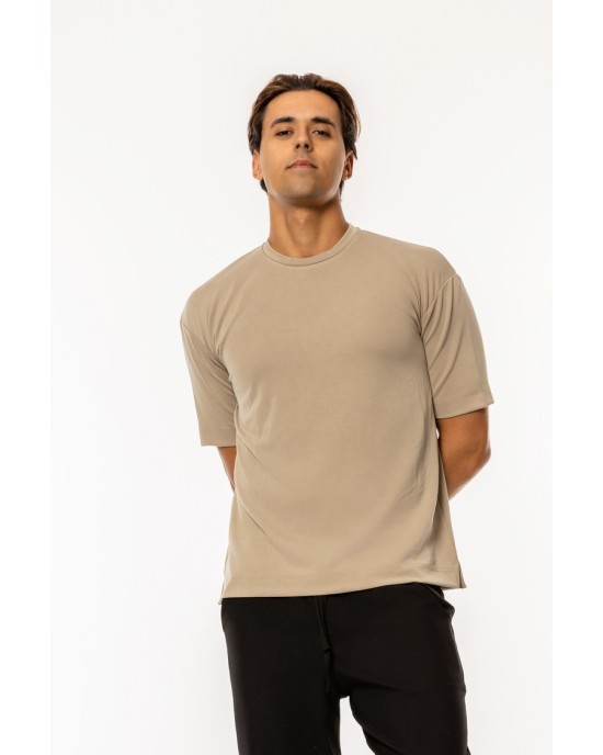 T-shirt Vittorio Jordan μπεζ ΚΟΝΤΟΜΑΝΙΚΕΣ