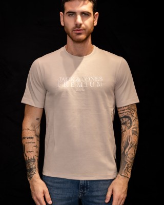 T-shirt Jack n Jones μπεζ