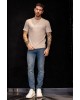 T-shirt Jack n Jones μπεζ ΚΟΝΤΟΜΑΝΙΚΕΣ