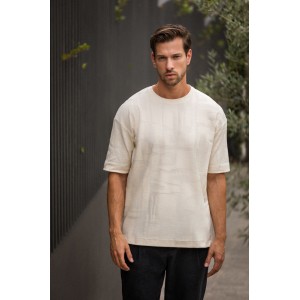 T-shirt Vittorio μπεζ T-shirt Vittorio μπεζ