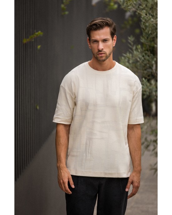 T-shirt Vittorio μπεζ ΚΟΝΤΟΜΑΝΙΚΕΣ