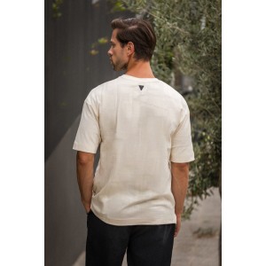 T-shirt Vittorio μπεζ T-shirt Vittorio μπεζ