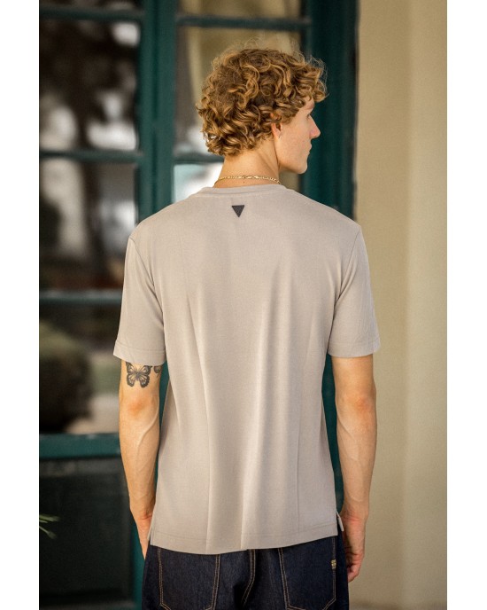 T-shirt Vittorio μπεζ ΚΟΝΤΟΜΑΝΙΚΕΣ