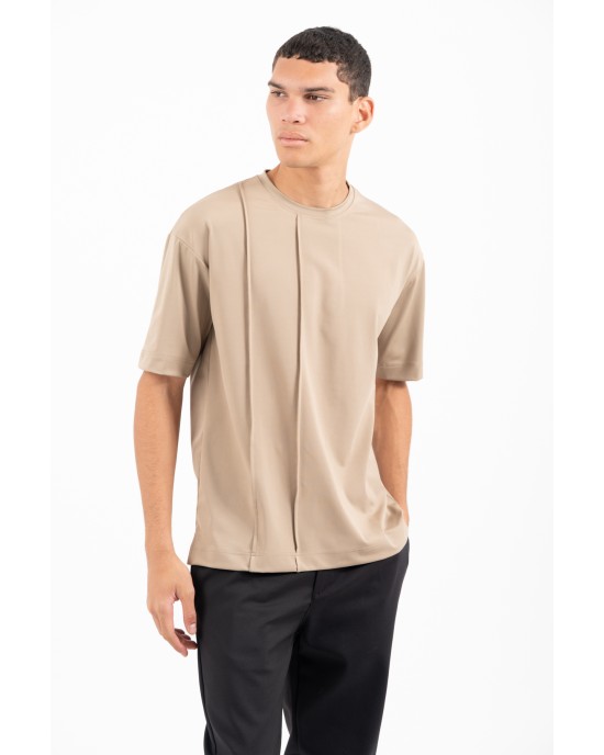 T-shirt Vittorio μπεζ ΚΟΝΤΟΜΑΝΙΚΕΣ