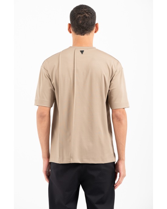 T-shirt Vittorio μπεζ ΚΟΝΤΟΜΑΝΙΚΕΣ