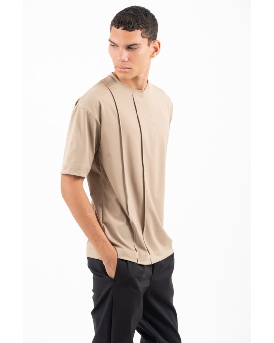 T-shirt Vittorio μπεζ ΚΟΝΤΟΜΑΝΙΚΕΣ