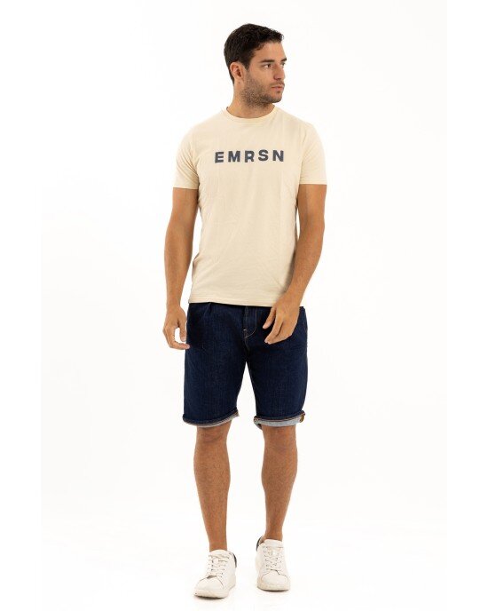 T-shirt Emerson μπεζ ΚΟΝΤΟΜΑΝΙΚΕΣ
