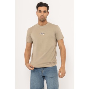 T-shirt Calvin Klein μπεζ T-shirt Calvin Klein μπεζ