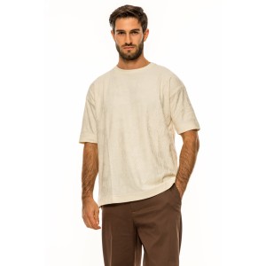 T-shirt Vittorio μπεζ T-shirt Vittorio μπεζ