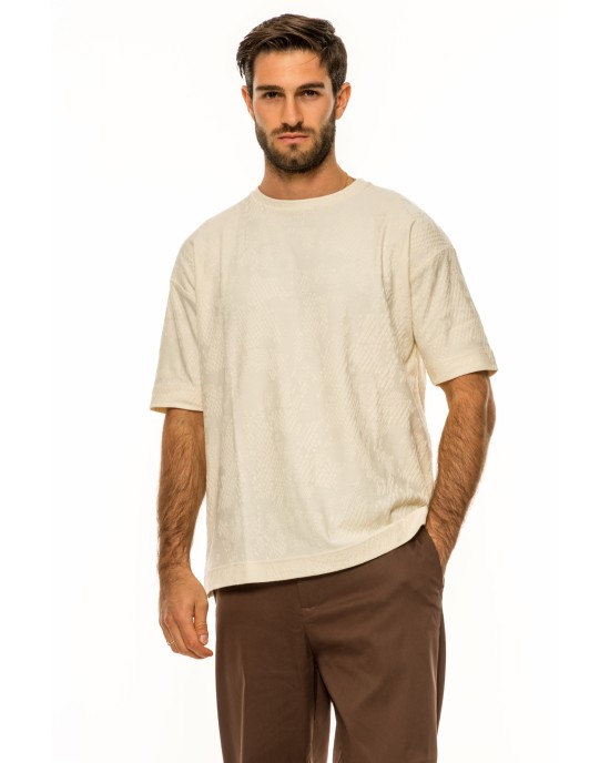 T-shirt Vittorio μπεζ ΚΟΝΤΟΜΑΝΙΚΕΣ