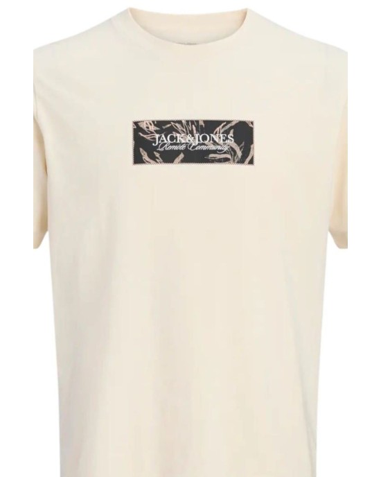 T-shirt Jack n Jones μπεζ ΚΟΝΤΟΜΑΝΙΚΕΣ