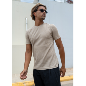 T-shirt Vittorio μπεζ