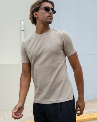 T-shirt Vittorio μπεζ