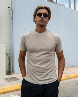 T-shirt Vittorio μπεζ