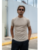 T-shirt Vittorio μπεζ ΚΟΝΤΟΜΑΝΙΚΕΣ