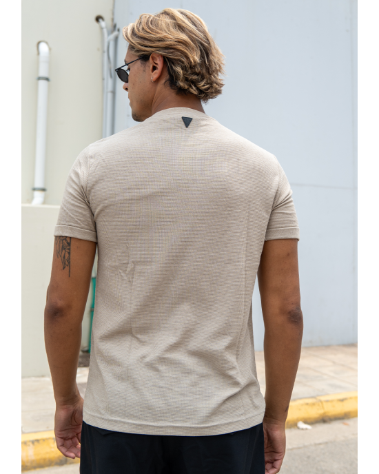 T-shirt Vittorio μπεζ ΚΟΝΤΟΜΑΝΙΚΕΣ