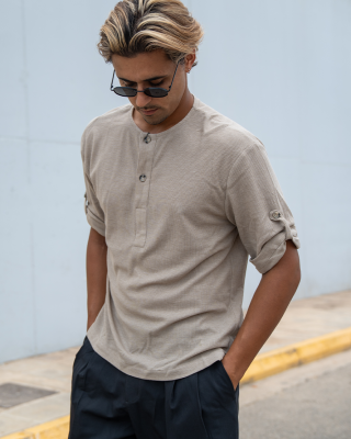 T-shirt Vittorio μπεζ