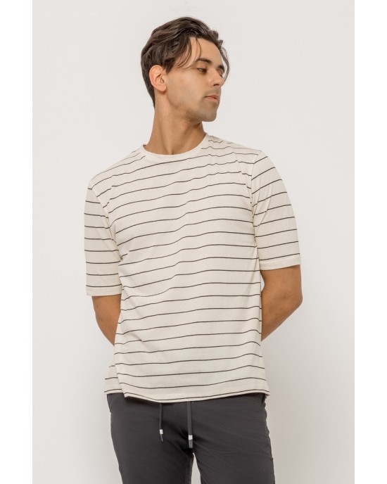 T-Shirt Rebel μπεζ ΚΟΝΤΟΜΑΝΙΚΕΣ