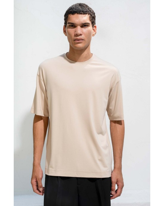T-shirt Vittorio μπεζ ΚΟΝΤΟΜΑΝΙΚΕΣ