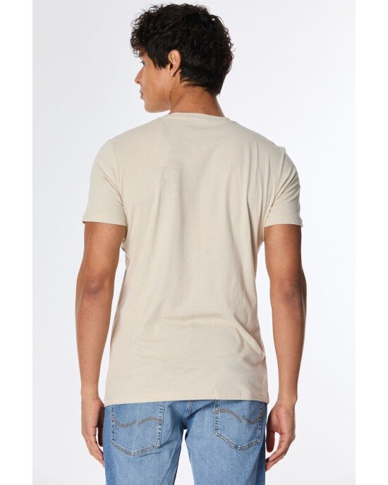 T-shirt Jack n Jones μπεζ T-shirt Jack n Jones μπεζ