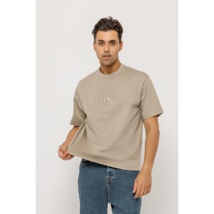 T-shirt Calvin Klein μπεζ T-shirt Calvin Klein μπεζ