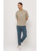 T-shirt Calvin Klein μπεζ ΚΟΝΤΟΜΑΝΙΚΕΣ