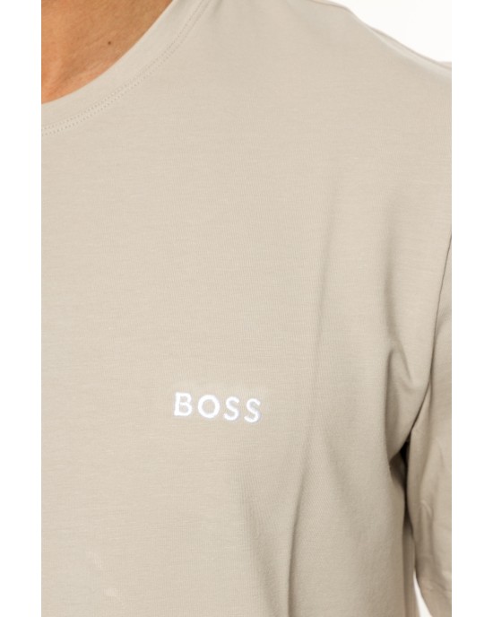 T-Shirt Boss μπεζ ΚΟΝΤΟΜΑΝΙΚΕΣ
