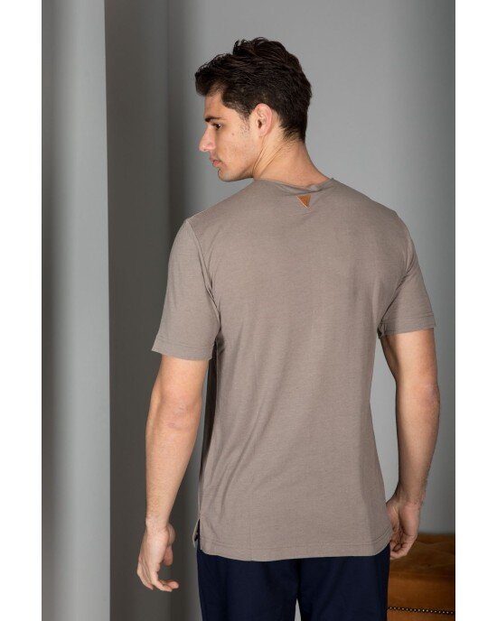 T-shirt Vittorio Μπεζ Πούρου T-shirt Vittorio Μπεζ Πούρου