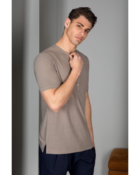 T-shirt Vittorio Μπεζ Πούρου T-shirt Vittorio Μπεζ Πούρου