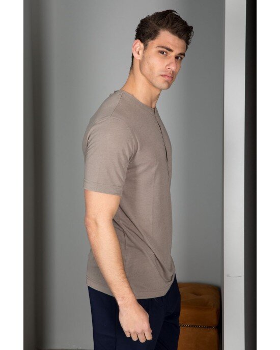 T-shirt Vittorio Μπεζ Πούρου T-shirt Vittorio Μπεζ Πούρου
