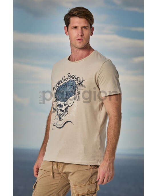 T-shirt Jack n Jones Μπεζ