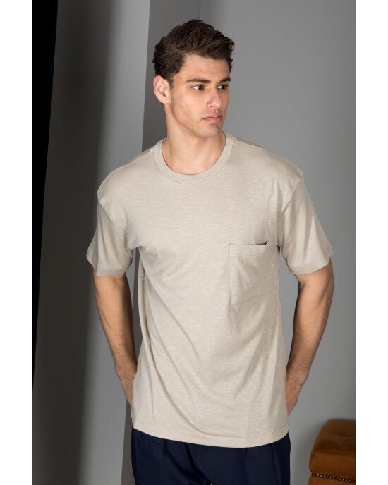 T-shirt Vittorio Μπεζ T-shirt Vittorio Μπεζ
