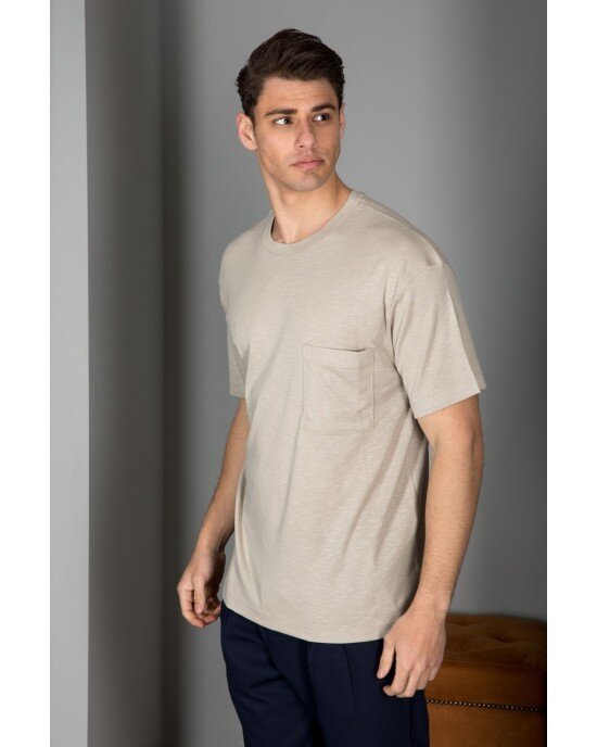 T-shirt Vittorio Μπεζ T-shirt Vittorio Μπεζ